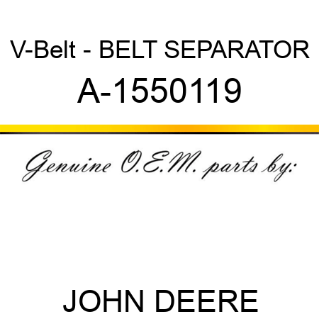 V-Belt - BELT, SEPARATOR A-1550119