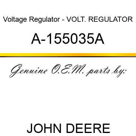 Voltage Regulator - VOLT. REGULATOR A-155035A