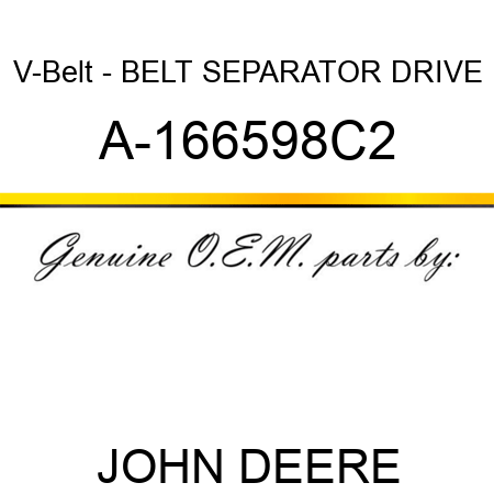 V-Belt - BELT, SEPARATOR DRIVE A-166598C2