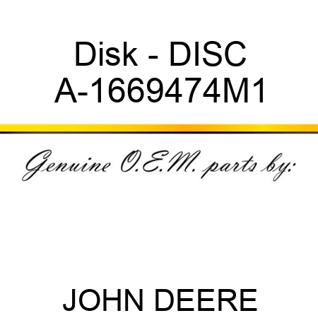 Disk - DISC A-1669474M1