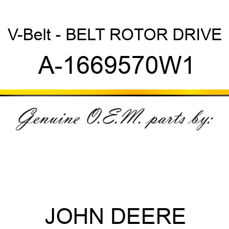 V-Belt - BELT, ROTOR DRIVE A-1669570W1