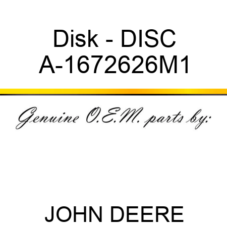Disk - DISC A-1672626M1