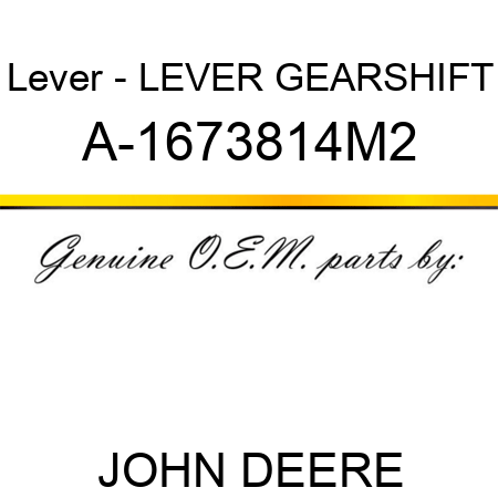 Lever - LEVER, GEARSHIFT A-1673814M2