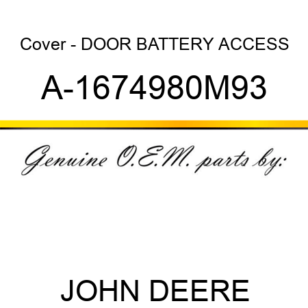Cover - DOOR, BATTERY ACCESS A-1674980M93