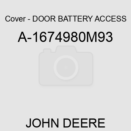 Cover - DOOR, BATTERY ACCESS A-1674980M93