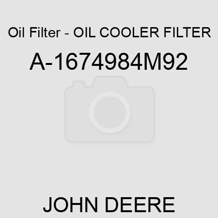 Oil Filter - OIL COOLER FILTER A-1674984M92