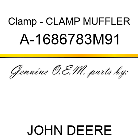 Clamp - CLAMP, MUFFLER A-1686783M91