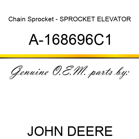 Chain Sprocket - SPROCKET, ELEVATOR A-168696C1