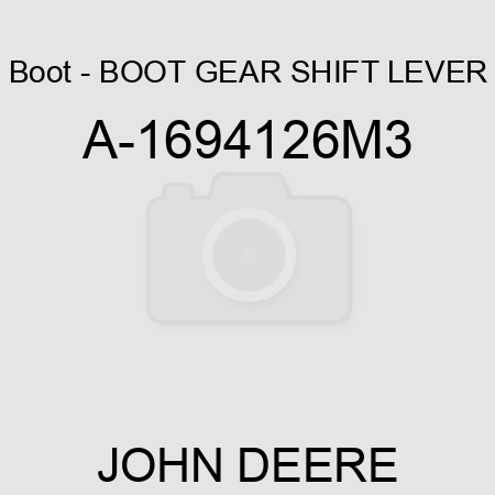 Boot - BOOT, GEAR SHIFT LEVER A-1694126M3