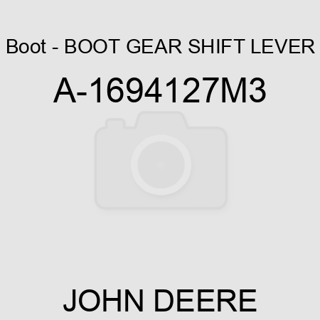 Boot - BOOT, GEAR SHIFT LEVER A-1694127M3