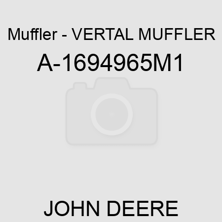 Muffler - VERTAL MUFFLER A-1694965M1