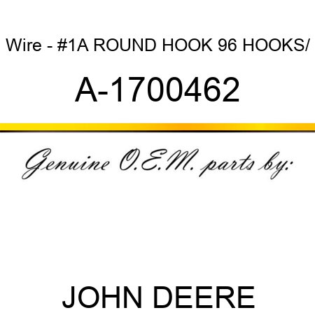 Wire - #1A ROUND HOOK, 96 HOOKS/ A-1700462