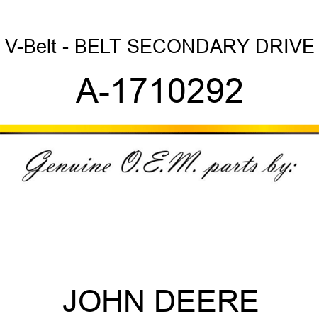 V-Belt - BELT, SECONDARY DRIVE A-1710292