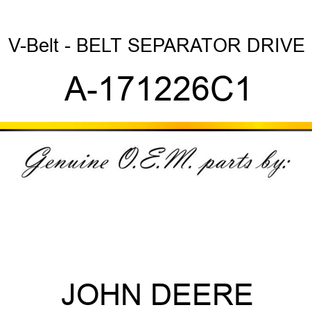 V-Belt - BELT, SEPARATOR DRIVE A-171226C1
