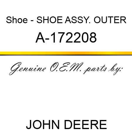 Shoe - SHOE ASSY., OUTER A-172208