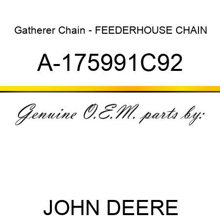 Gatherer Chain - FEEDERHOUSE CHAIN A-175991C92