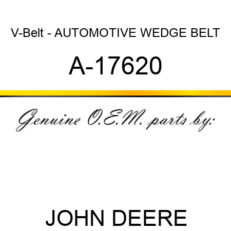 V-Belt - AUTOMOTIVE WEDGE BELT A-17620