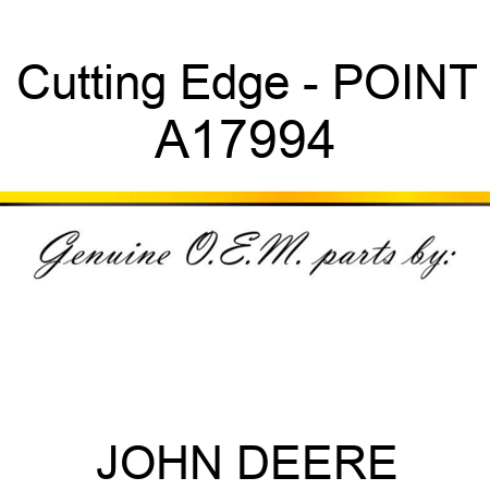 Cutting Edge - POINT A17994
