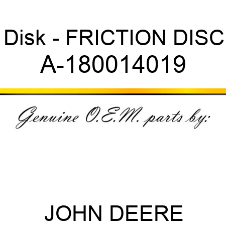 Disk - FRICTION DISC A-180014019