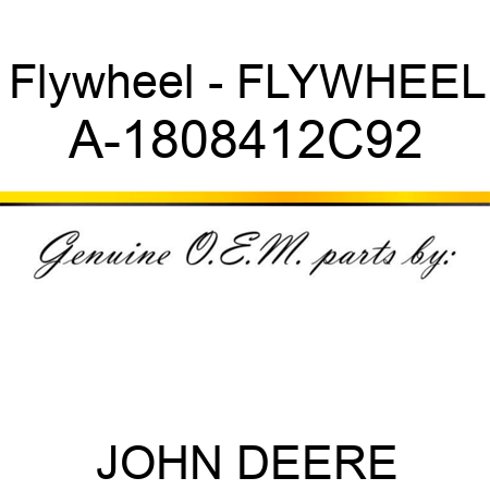 Flywheel - FLYWHEEL A-1808412C92