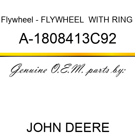 Flywheel - FLYWHEEL ** WITH RING ** A-1808413C92
