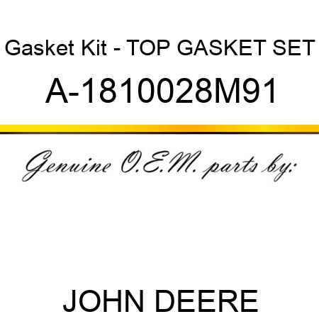 Gasket Kit - TOP GASKET SET A-1810028M91