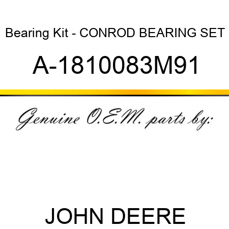 Bearing Kit - CONROD BEARING SET A-1810083M91