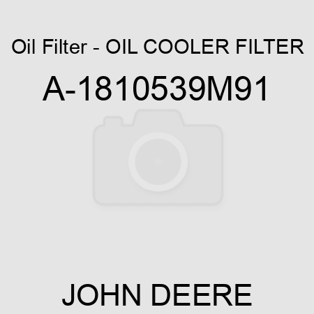 Oil Filter - OIL COOLER FILTER A-1810539M91