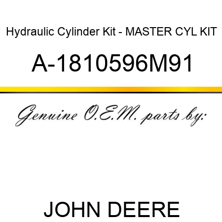 Hydraulic Cylinder Kit - MASTER CYL KIT A-1810596M91