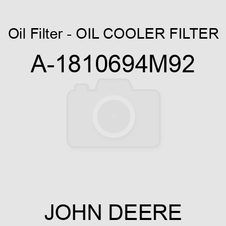 Oil Filter - OIL COOLER FILTER A-1810694M92