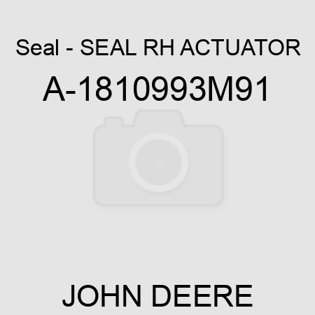 Seal - SEAL, RH ACTUATOR A-1810993M91