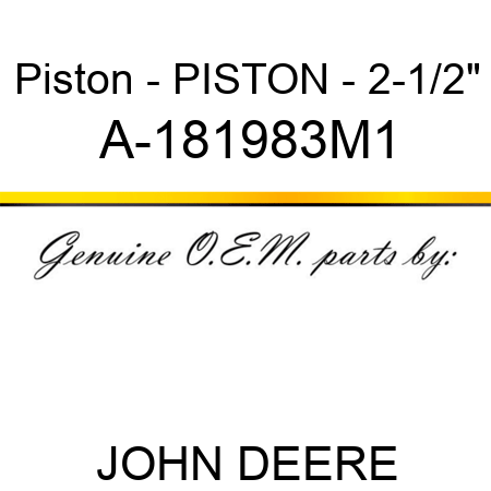 Piston - PISTON - 2-1/2