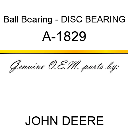 Ball Bearing - DISC BEARING A-1829