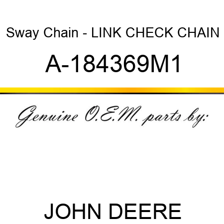 Sway Chain - LINK, CHECK CHAIN A-184369M1