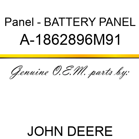 Panel - BATTERY PANEL A-1862896M91