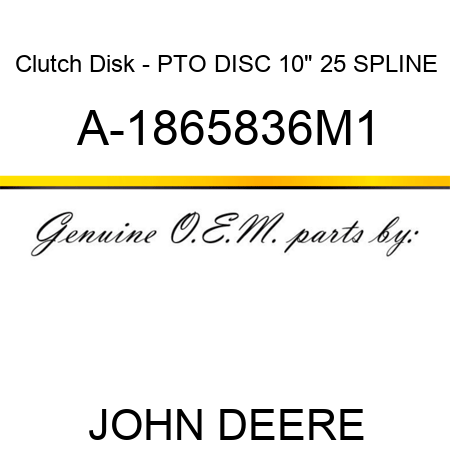 Clutch Disk - PTO DISC 10