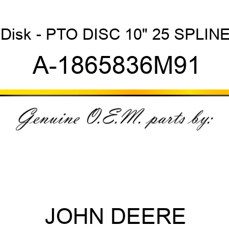 Disk - PTO DISC 10