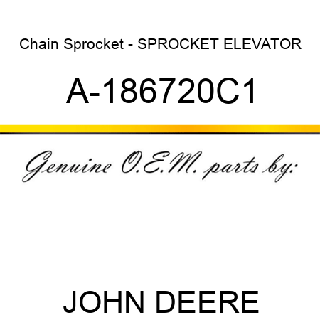 Chain Sprocket - SPROCKET, ELEVATOR A-186720C1