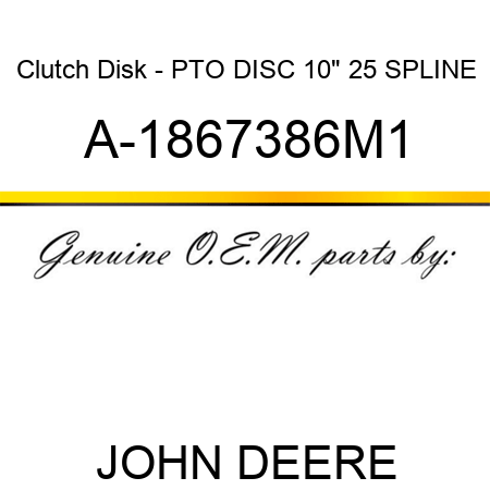 Clutch Disk - PTO DISC 10