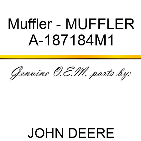 Muffler - MUFFLER A-187184M1