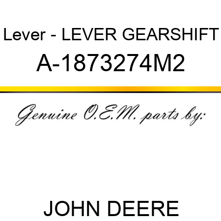 Lever - LEVER, GEARSHIFT A-1873274M2
