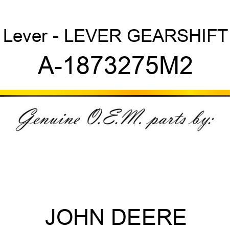 Lever - LEVER, GEARSHIFT A-1873275M2