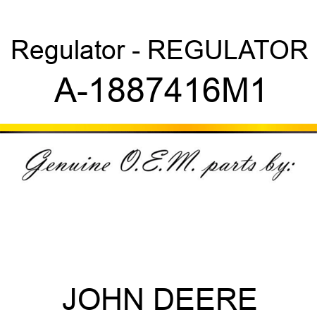 Regulator - REGULATOR A-1887416M1