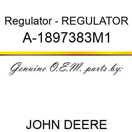 Regulator - REGULATOR A-1897383M1