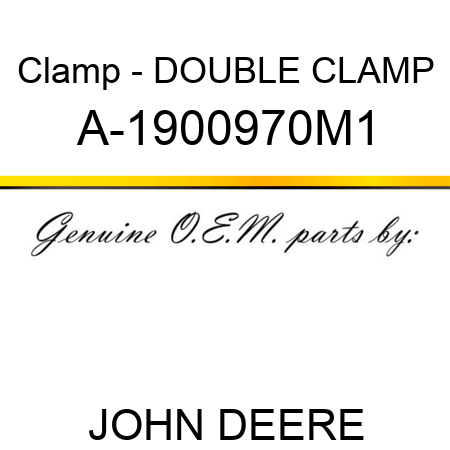 Clamp - DOUBLE CLAMP A-1900970M1