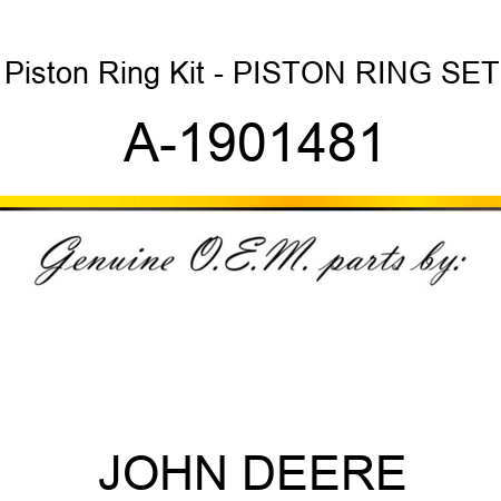 Piston Ring Kit - PISTON RING SET A-1901481