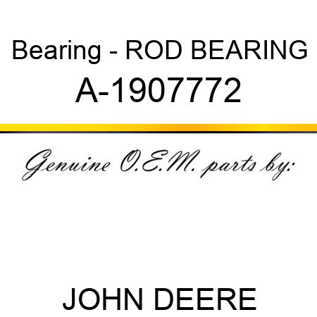 Bearing - ROD BEARING A-1907772