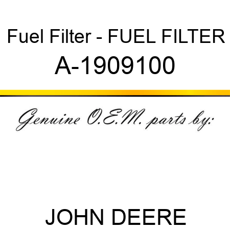 Fuel Filter - FUEL FILTER A-1909100