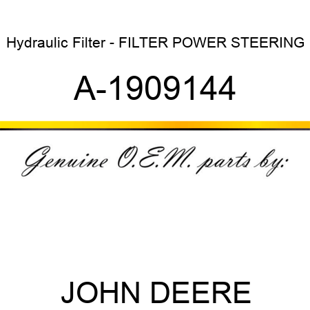 Hydraulic Filter - FILTER, POWER STEERING A-1909144