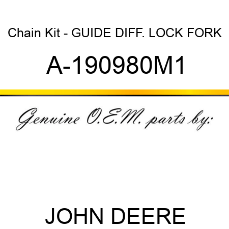 Chain Kit - GUIDE, DIFF. LOCK FORK A-190980M1